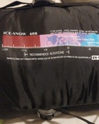 Śpiwór puchowy ICE SNOW 600/600 g puchu gęsiego 