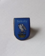 Herb gmina Sokoły przypinka pin odznaka wpinka