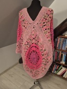 Ponczo mandala  ręcznie robione na szydełku 