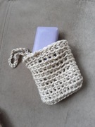 Myjka lniana - mała, woreczek na mydło