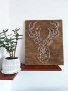 Nowoczesny obraz, string art, geometryczny 50x60