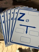 Tabliczki informacyjne do zasuw wodociągowych Z – komplet 6 szt.