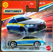 MATCHBOX 2025 MODEL AUTKO 2023 BMW i4 Police Sedan JBR00 80/125 1:64