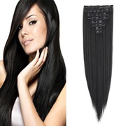 Cybelleza Proste  doczepiane włosy 60 cm 8 sztuk 