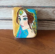 Kamyk ręcznie malowany