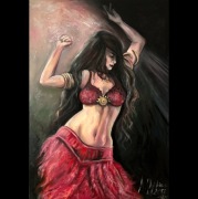 Obraz olejny na płótnie Belly dancer 70x100 cm