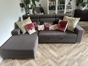 Kanapa narożna rozkładana z pojemnikiem