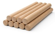 Drążek dębowy trzonek kij drewniany fi 30mm 50cm zestaw 10 sztuk