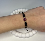 Bransoletka regulowana onyks i agat