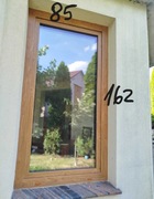 okna plastikowe złoty dąb po demontażu Drutex 162x85 jedno skrzydłowe