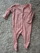 Next pajacyk klasyczny paski różowy dziewczęcy mały 74