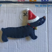 Wisząca ozdoba jamnik na choinkę 