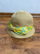 Kapelusz letni papierowy z podszewką bawełniany z kokardką kapelusik HM 51