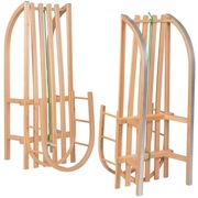 Drewniane sanki z oparciem