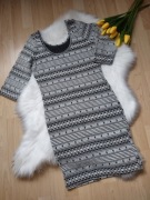 Dopasowana aztecka elastyczna sukienka mini S/M