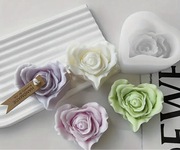 Forma silikonowa różane serce/ róża np. do świec