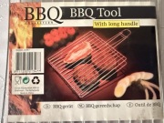 Ruszt grillowy BBQ składany z rączką stalowy koszyk do mięsa ryb warzyw