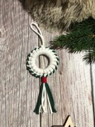 Bombki zawieszki na choinkę z makramy