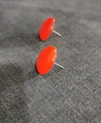 Kolczyki okrągłe czerwone 
