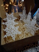 Śnieżynki gwiazdki szydełkowe 