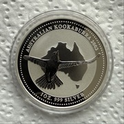 2002 Australia 1$ KOOKABURRA 1 oz. Srebro Ag .999