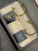 Kolczyki dwukolorowe biżuteryjne duże