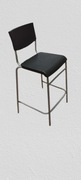 IKEA STIG Stołek barowy z oparciem, czarny/szary 63 cm
