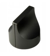 Gałka Aluminiowa / Selektor 28x28 mm Czarna Matowa