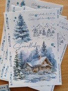 duże naklejki 20 stron zima natura podróże scrapbooking