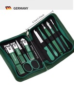 Profesjonalny zestaw do manicure i pedicure w skórzanym etui