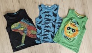 Koszulki bez rękawów bezrękawniki podkoszulki rozmiar 110/116