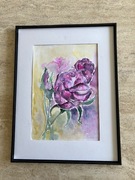 Obraz akwarela ręcznie malowany Róże A4 art