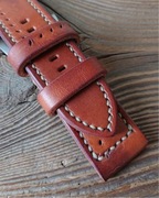 Pasek do zegarka skóra vintage handmade 26 mm
