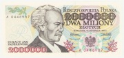 186. 2000000 Ignacy Jan Paderewski Seria A Stan 1 UNC Pięknie zachowane