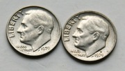 10 cent 1970 bzm i D one dime zestaw 2 sztuki 
