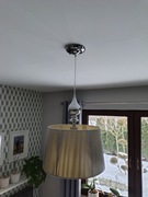 Lampa sufitowa i stojąca srebrna glamour 
