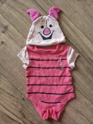 Disney Baby Primark Piglet Prosiaczek zestaw body i czapeczka różowe 62