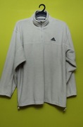 Bluza  polar koloru ecru Adidas vintage lata 00" ze stójką na suwak 