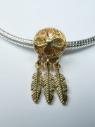 Charms zawieszka łapacz snów złota cyrkonie kolory