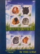 Znaczki fauna:1553: chomiki, zwierzęta- Gujana 2012r **