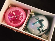 Duże Bombki choinkowe 2 szt.  PRL / ZSRR, retro bańki vintage prl