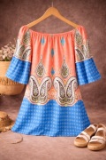 Kolorowa sukienka tunika Boho Rozmiar S / M nowa