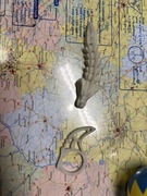 Zestaw keyrambit smoczek święcony w ciemności na zielono / JamJestMaciek4