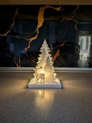 Świąteczna dekoracja LED 3D Renifer i Choinka 20 cm 