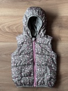 Dopodopo ciepła kamizelka dziewczęca z kapturem w kwiaty rozmiar 92