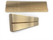 Drewniana podstawka stojak menu wizytówki zdjęcia 