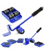 ZESTAW DO PRZESUWANIA MEBLI 150KG ROLKI PODSTAWKI + DŹWIGNIA