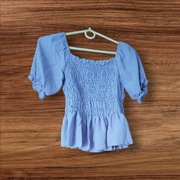 Nowa bluzka hiszpanka rękaw bufki falbanka baskinka r. uni XS /S/M