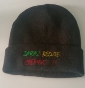 Czapka zimowa z napisem 