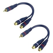 2x Kabel 1 wtyczka cinch na 2 gniazda cinch